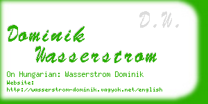 dominik wasserstrom business card